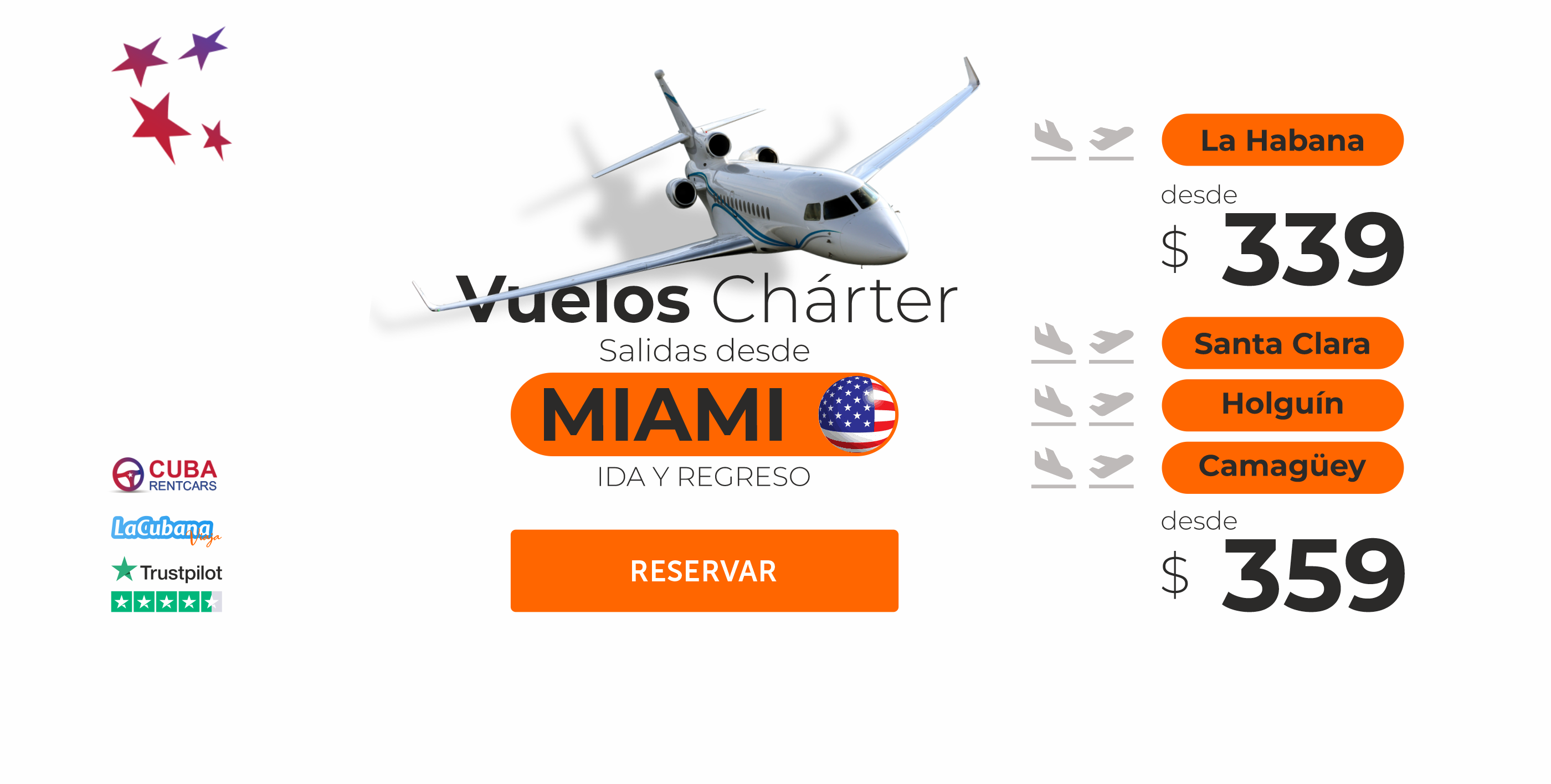 Vuelos Charter Miami Cuba